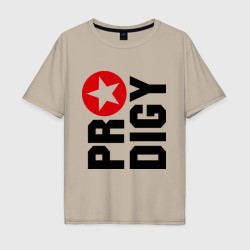 Мужская футболка хлопок Oversize Prodigy лого со звездой