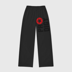 Женские брюки oversize без начеса хлопок Prodigy лого со звездой