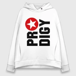 Женское худи Oversize хлопок Prodigy лого со звездой
