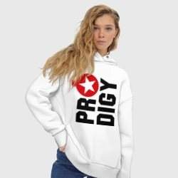 Женское худи Oversize хлопок Prodigy лого со звездой - фото 2