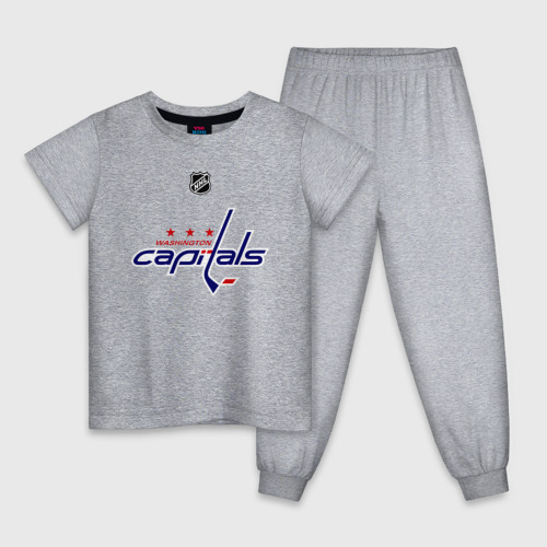 Детская пижама хлопок Washington Capitals Ovechkin 8, цвет меланж