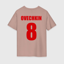 Женская футболка хлопок Oversize Washington Capitals Ovechkin 8