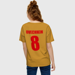 Женская футболка хлопок Oversize Washington Capitals Ovechkin 8 - фото 2