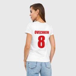 Женская футболка хлопок Slim Washington Capitals Ovechkin 8 - фото 2