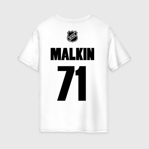 Женская футболка хлопок Oversize Pittsburgh Penguins Malkin 71 - фото 2