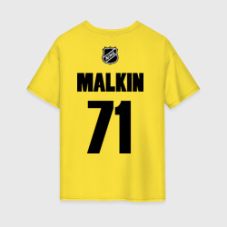 Женская футболка хлопок Oversize Pittsburgh Penguins Malkin 71