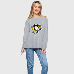 Женский лонгслив oversize хлопок Pittsburgh Penguins Malkin 71 - фото 2