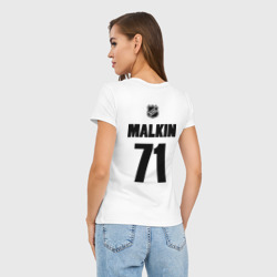Женская футболка хлопок Slim Pittsburgh Penguins Malkin 71 - фото 2