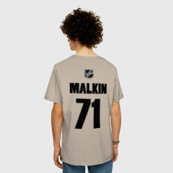 Мужская футболка хлопок Oversize Pittsburgh Penguins Malkin 71 - фото 2