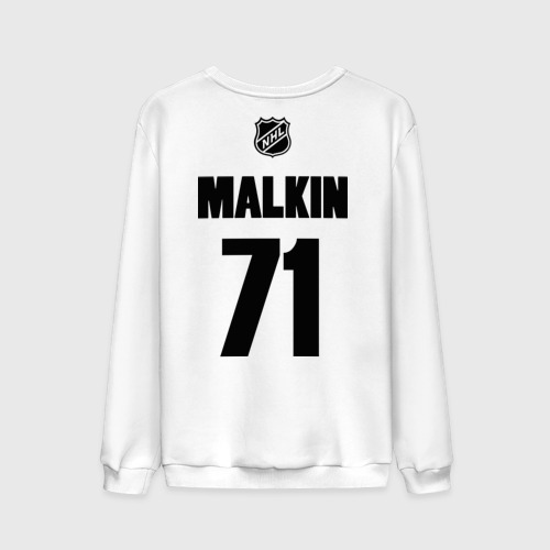 Мужской свитшот хлопок Pittsburgh Penguins Malkin 71, цвет белый - фото 2