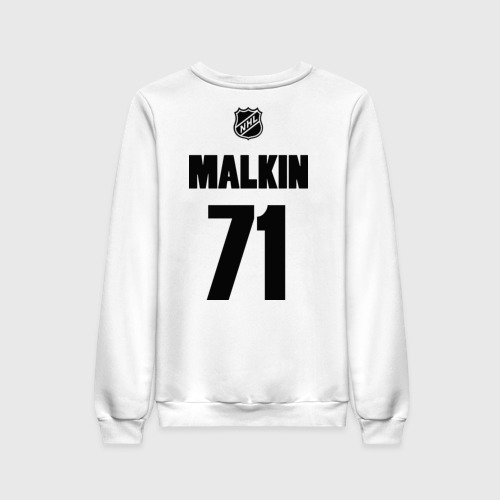 Женский свитшот хлопок Pittsburgh Penguins Malkin 71, цвет белый - фото 2