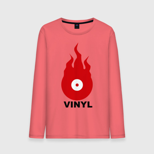 Мужской лонгслив хлопок Vinyl, цвет коралловый