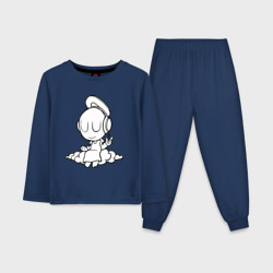 Детская пижама с лонгсливом хлопок Ангел в наушниках