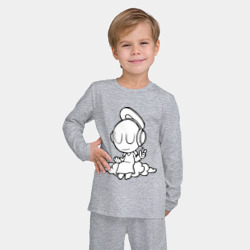 Детская пижама с лонгсливом хлопок Ангел в наушниках - фото 2