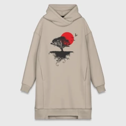 Платье-худи хлопок Солнце востока