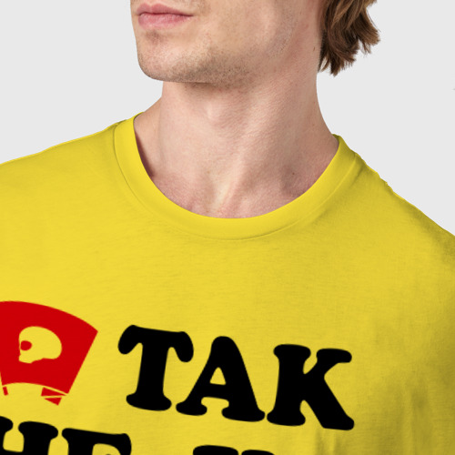 Мужская футболка хлопок Не хочется стареть, цвет желтый - фото 6