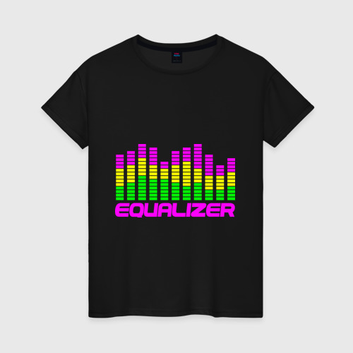 Женская футболка хлопок Equalizer, цвет черный