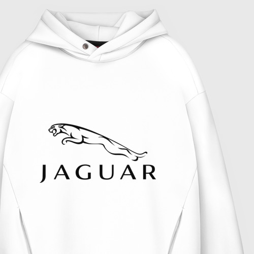 Мужское худи Oversize хлопок Jaguar, цвет белый - фото 4