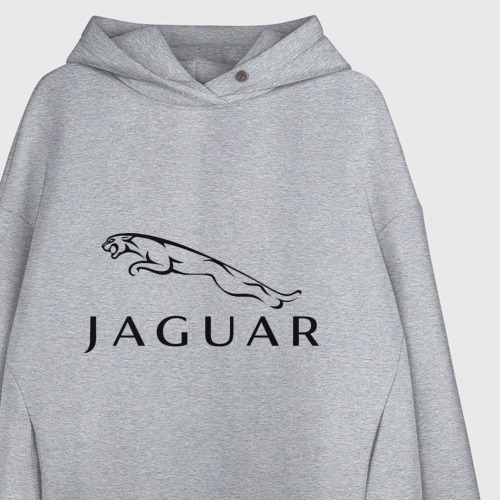 Женское худи Oversize хлопок Jaguar, цвет меланж - фото 3