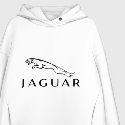 Женское худи Oversize хлопок Jaguar, цвет белый - фото 3