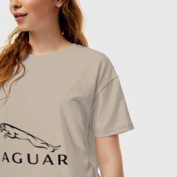 Женская футболка хлопок Oversize Jaguar - фото 2