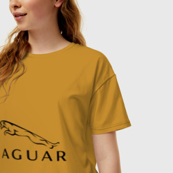 Женская футболка хлопок Oversize Jaguar - фото 2