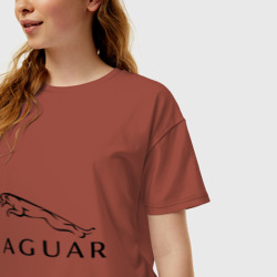 Женская футболка хлопок Oversize Jaguar - фото 2