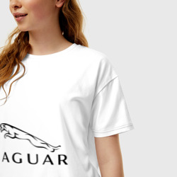 Женская футболка хлопок Oversize Jaguar - фото 2