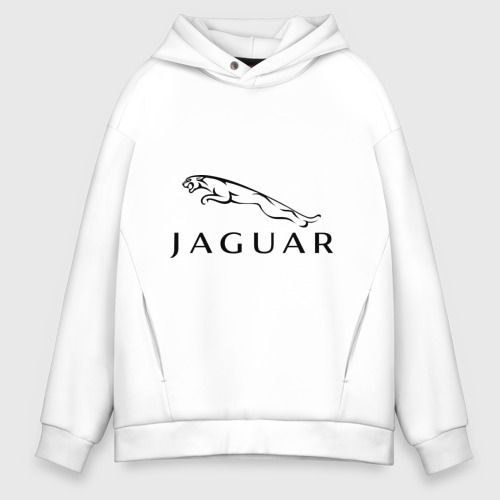 Мужское худи Oversize хлопок Jaguar, цвет белый