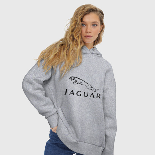 Женское худи Oversize хлопок Jaguar, цвет меланж - фото 4