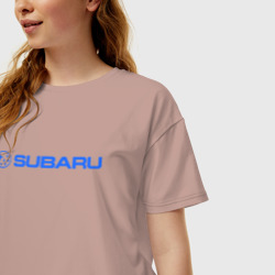 Женская футболка хлопок Oversize Subaru 3 - фото 2