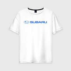 Женская футболка хлопок Oversize Subaru 3