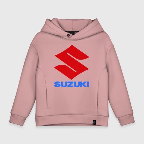 Детское худи Oversize хлопок Suzuki, цвет пыльно-розовый