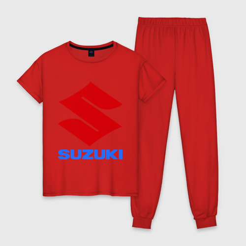 Женская пижама хлопок Suzuki, цвет красный