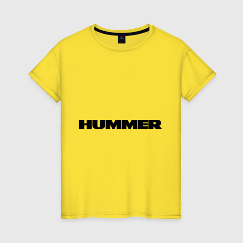 Женская футболка хлопок Hummer, цвет желтый