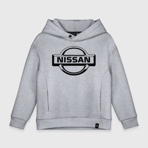 Детское худи Oversize хлопок Nissan club, цвет меланж