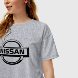 Женская футболка хлопок Oversize Nissan club - фото 2