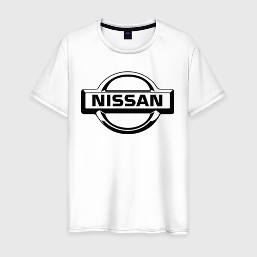 Мужская футболка хлопок Nissan club, цвет белый