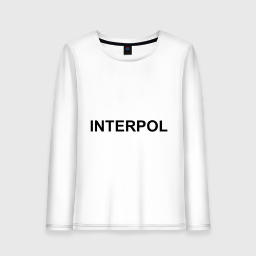 Женский лонгслив хлопок Interpol, цвет белый