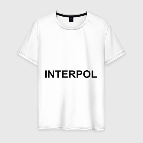 Мужская футболка хлопок Interpol, цвет белый