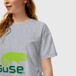 Женская футболка хлопок Oversize Suse - фото 2