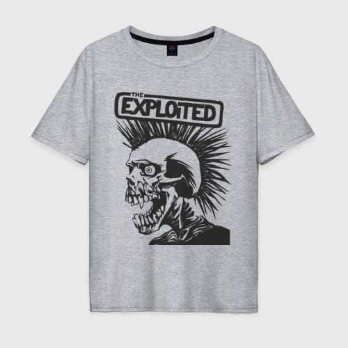 Мужская футболка хлопок Oversize с принтом Exploited, вид спереди #2