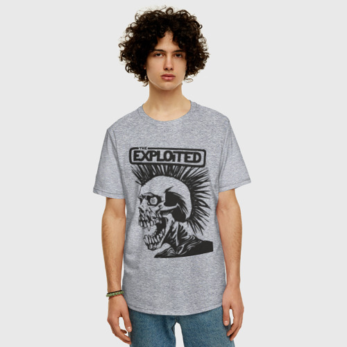 Мужская футболка хлопок Oversize с принтом Exploited, фото на моделе #1