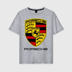 Женская футболка хлопок Oversize Porsche 2