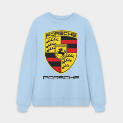 Мужской свитшот oversize без начеса хлопок Porsche 2