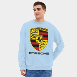 Мужской свитшот oversize без начеса хлопок Porsche 2 - фото 2