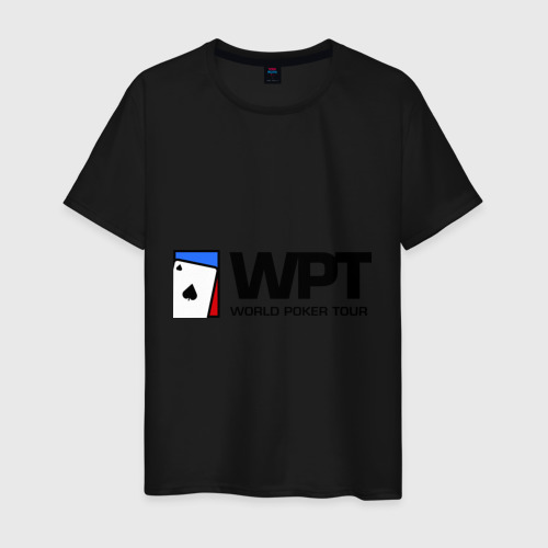 Мужская футболка хлопок WPT, цвет черный