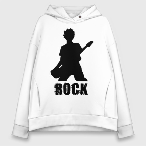 Женское худи Oversize хлопок Rock (5)