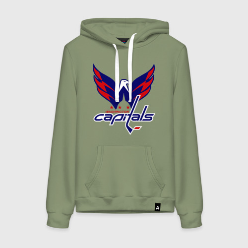 Женская толстовка хлопок Овечкин Washington Capitals, цвет авокадо