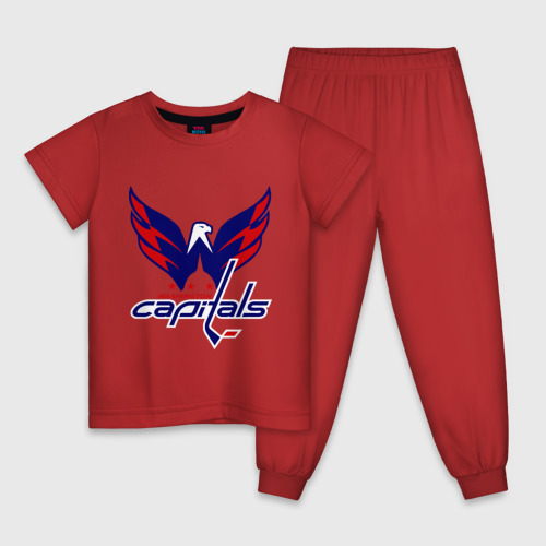 Детская пижама хлопок Овечкин Washington Capitals, цвет красный